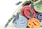 Bath Towels with Lavender